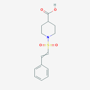 1-{[(E)-2-Phenylvinyl]sulfonyl}piperidine-4-carboxylic acid