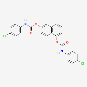 molecular formula C24H16Cl2N2O4 B15148210 Naphthalene-1,6-diyl bis[(4-chlorophenyl)carbamate] 