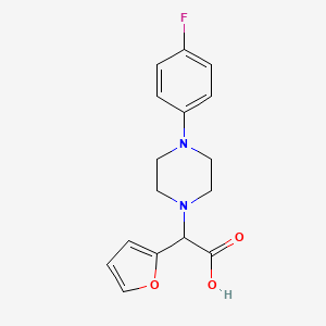 molecular formula C16H17FN2O3 B1514829 2-(4-(4-Fluorophenyl)piperazin-1-yl)-2-(furan-2-yl)acetic acid 