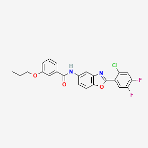 N-[2-(2-chloro-4,5-difluorophenyl)-1,3-benzoxazol-5-yl]-3-propoxybenzamide