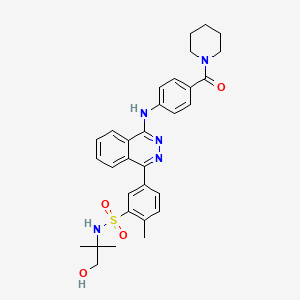 molecular formula C31H35N5O4S B15148357 N-(1-hydroxy-2-methylpropan-2-yl)-2-methyl-5-(4-{[4-(piperidin-1-ylcarbonyl)phenyl]amino}phthalazin-1-yl)benzenesulfonamide 