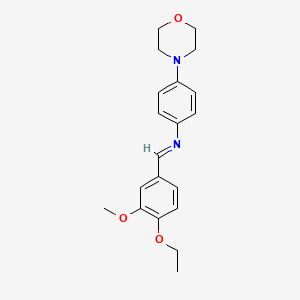 molecular formula C20H24N2O3 B15148368 N-[(E)-(4-ethoxy-3-methoxyphenyl)methylidene]-4-(morpholin-4-yl)aniline 