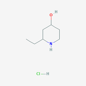 molecular formula C7H16ClNO B15148408 2-Ethylpiperidin-4-ol hydrochloride 