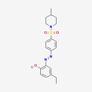 4-ethyl-2-[(E)-{4-[(4-methylpiperidin-1-yl)sulfonyl]phenyl}diazenyl]phenol