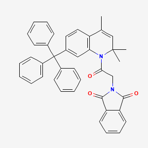 molecular formula C41H34N2O3 B15148457 2-[2-oxo-2-(2,2,4-trimethyl-7-tritylquinolin-1(2H)-yl)ethyl]-1H-isoindole-1,3(2H)-dione 