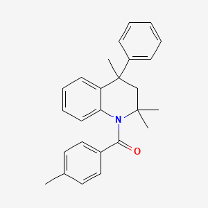 molecular formula C26H27NO B15148462 (4-methylphenyl)(2,2,4-trimethyl-4-phenyl-3,4-dihydroquinolin-1(2H)-yl)methanone 