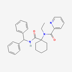 N-{1-[(diphenylmethyl)carbamoyl]cyclohexyl}-N-ethylpyridine-2-carboxamide