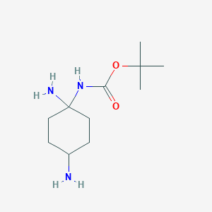 molecular formula C11H23N3O2 B15148497 tert-butyl N-(1,4-diaminocyclohexyl)carbamate 