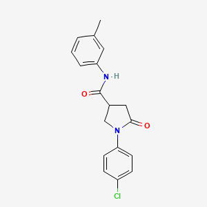 1-(4-chlorophenyl)-N-(3-methylphenyl)-5-oxopyrrolidine-3-carboxamide