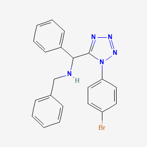 N-benzyl-1-[1-(4-bromophenyl)-1H-tetrazol-5-yl]-1-phenylmethanamine