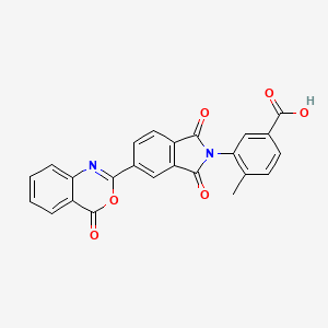 3-[1,3-Dioxo-5-(4-oxo-3,1-benzoxazin-2-yl)isoindol-2-yl]-4-methylbenzoic acid