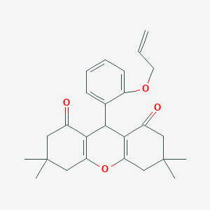 molecular formula C26H30O4 B15148539 3,3,6,6-tetramethyl-9-[2-(prop-2-en-1-yloxy)phenyl]-3,4,5,6,7,9-hexahydro-1H-xanthene-1,8(2H)-dione 