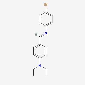 4-[(E)-[(4-bromophenyl)imino]methyl]-N,N-diethylaniline