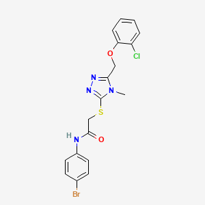 N-(4-bromophenyl)-2-({5-[(2-chlorophenoxy)methyl]-4-methyl-4H-1,2,4-triazol-3-yl}sulfanyl)acetamide