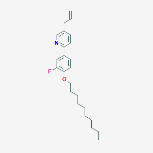 molecular formula C24H32FNO B15148568 2-[4-(Decyloxy)-3-fluorophenyl]-5-(prop-2-en-1-yl)pyridine 