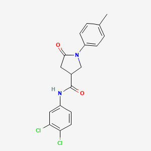 N-(3,4-dichlorophenyl)-1-(4-methylphenyl)-5-oxopyrrolidine-3-carboxamide