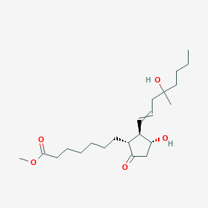 molecular formula C22H38O5 B15148622 7-[(1R,2R,3R)-3-hydroxy-2-(4-hydroxy-4-methyloct-1-enyl)-5-oxocyclopentyl]heptanoic acid methyl ester 