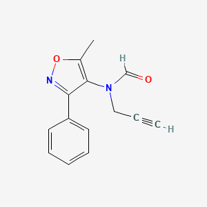 molecular formula C14H12N2O2 B15148635 N-(5-methyl-3-phenyl-1,2-oxazol-4-yl)-N-(prop-2-yn-1-yl)formamide 