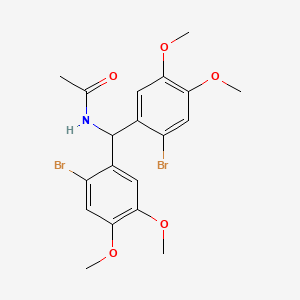 molecular formula C19H21Br2NO5 B15148670 N-[bis(2-bromo-4,5-dimethoxyphenyl)methyl]acetamide 