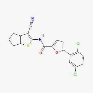 N-(3-cyano-5,6-dihydro-4H-cyclopenta[b]thiophen-2-yl)-5-(2,5-dichlorophenyl)furan-2-carboxamide