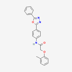 2-(2-methylphenoxy)-N-[4-(5-phenyl-1,3,4-oxadiazol-2-yl)phenyl]acetamide