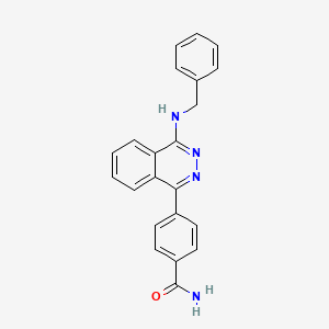 molecular formula C22H18N4O B15148707 4-[4-(Benzylamino)phthalazin-1-yl]benzamide 