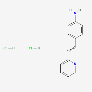 4-[(1E)-2-(pyridin-2-yl)ethenyl]aniline dihydrochloride