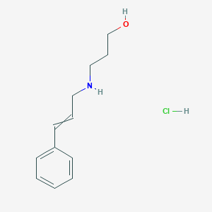 molecular formula C12H18ClNO B15148733 3-(3-Phenylprop-2-enylamino)propan-1-ol;hydrochloride 