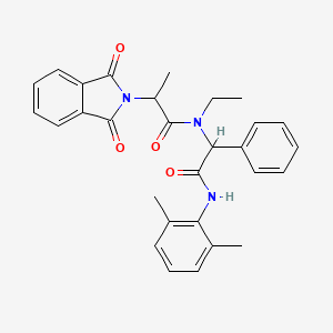 N-{2-[(2,6-dimethylphenyl)amino]-2-oxo-1-phenylethyl}-2-(1,3-dioxo-1,3-dihydro-2H-isoindol-2-yl)-N-ethylpropanamide