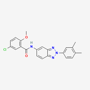 5-chloro-N-[2-(3,4-dimethylphenyl)-2H-benzotriazol-5-yl]-2-methoxybenzamide