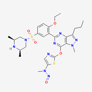 molecular formula C27H35N9O5S2 B1514877 硝基普罗地那非 CAS No. 1266755-08-1