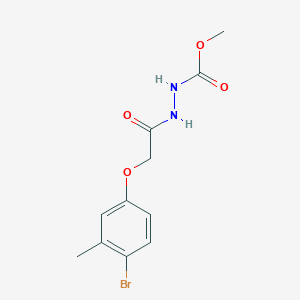 molecular formula C11H13BrN2O4 B15148778 Methyl 2-[(4-bromo-3-methylphenoxy)acetyl]hydrazinecarboxylate 