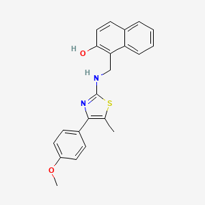 molecular formula C22H20N2O2S B15148840 1-({[4-(4-Methoxyphenyl)-5-methyl-1,3-thiazol-2-yl]amino}methyl)naphthalen-2-ol 