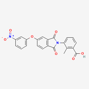 2-Methyl-3-[5-(3-nitrophenoxy)-1,3-dioxoisoindol-2-yl]benzoic acid