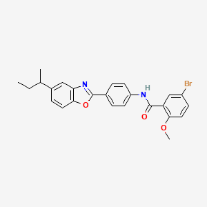 5-bromo-N-{4-[5-(butan-2-yl)-1,3-benzoxazol-2-yl]phenyl}-2-methoxybenzamide