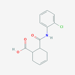 molecular formula C14H14ClNO3 B15148927 6-[(2-Chlorophenyl)carbamoyl]cyclohex-3-ene-1-carboxylic acid 