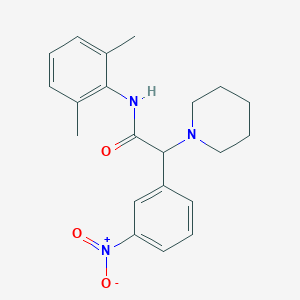 molecular formula C21H25N3O3 B15148932 N-(2,6-dimethylphenyl)-2-(3-nitrophenyl)-2-(piperidin-1-yl)acetamide 