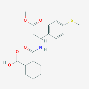 2-({3-Methoxy-1-[4-(methylsulfanyl)phenyl]-3-oxopropyl}carbamoyl)cyclohexanecarboxylic acid