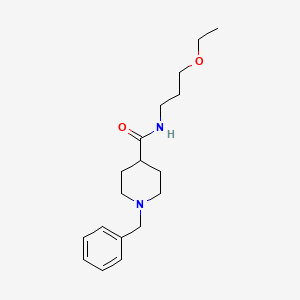 1-benzyl-N-(3-ethoxypropyl)piperidine-4-carboxamide