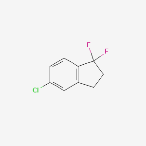 molecular formula C9H7ClF2 B15148948 5-Chloro-1,1-difluoroindan 