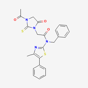 2-(3-acetyl-5-oxo-2-sulfanylideneimidazolidin-1-yl)-N-benzyl-N-(4-methyl-5-phenyl-1,3-thiazol-2-yl)acetamide