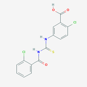 2-Chloro-5-({[(2-chlorophenyl)carbonyl]carbamothioyl}amino)benzoic acid