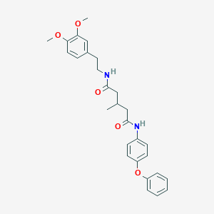 N-[2-(3,4-dimethoxyphenyl)ethyl]-3-methyl-N'-(4-phenoxyphenyl)pentanediamide