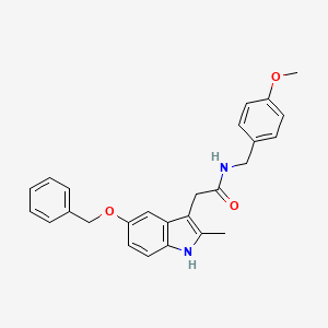 2-[5-(benzyloxy)-2-methyl-1H-indol-3-yl]-N-(4-methoxybenzyl)acetamide