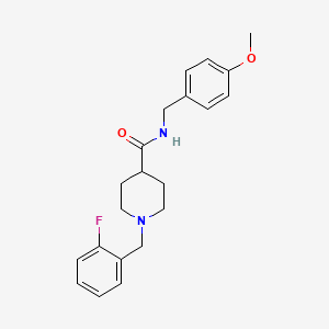 1-[(2-fluorophenyl)methyl]-N-[(4-methoxyphenyl)methyl]piperidine-4-carboxamide