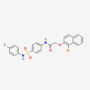 2-[(1-bromonaphthalen-2-yl)oxy]-N-{4-[(4-fluorophenyl)sulfamoyl]phenyl}acetamide