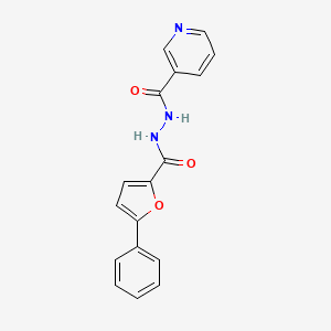 molecular formula C17H13N3O3 B15149061 N'-(5-phenylfuran-2-carbonyl)pyridine-3-carbohydrazide 