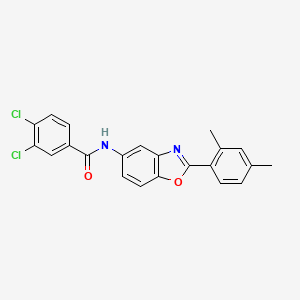 3,4-dichloro-N-[2-(2,4-dimethylphenyl)-1,3-benzoxazol-5-yl]benzamide