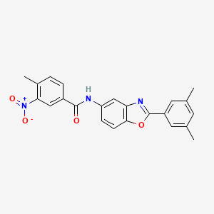 N-[2-(3,5-dimethylphenyl)-1,3-benzoxazol-5-yl]-4-methyl-3-nitrobenzamide