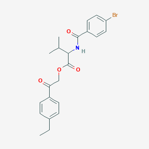 2-(4-ethylphenyl)-2-oxoethyl N-[(4-bromophenyl)carbonyl]valinate